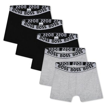 Lot de 5 boxers en coton BOSS KIDSWEAR