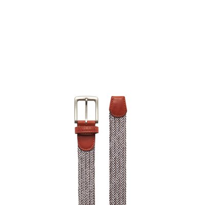 CEINTURE STRETCH WHITEBROWN PULLIN