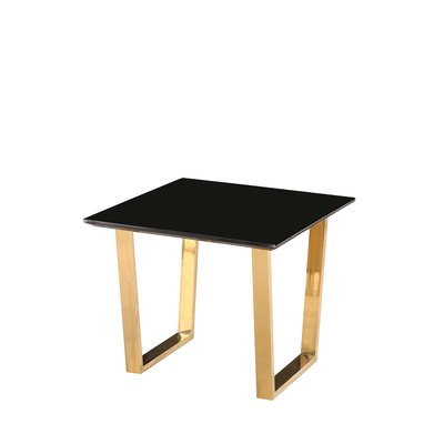 Luxe Black and Gold Side Table SO'HOME
