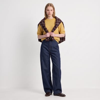 Pull femme en maille duveteuse et manches ballon LYCIE ARTLOVE