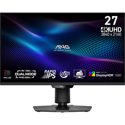 Ecran PC Gamer MAG 274UPDF E16M 27" 4K 320Hz Fast IPS MiniLED HDR 1000 HDMI 2.1 USB-C 15W MSI