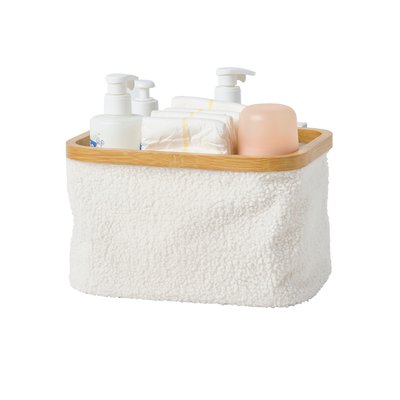 Panier de rangement en sherpa pour table à langer VERTBAUDET