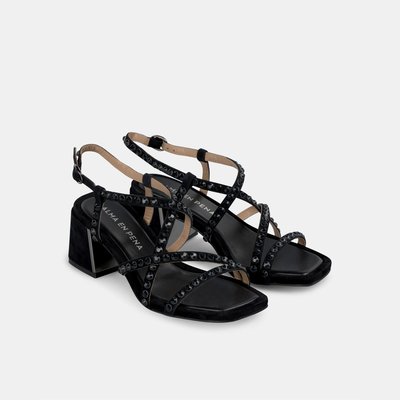 Sandales à talons avec strass et boucle ALMA EN PENA