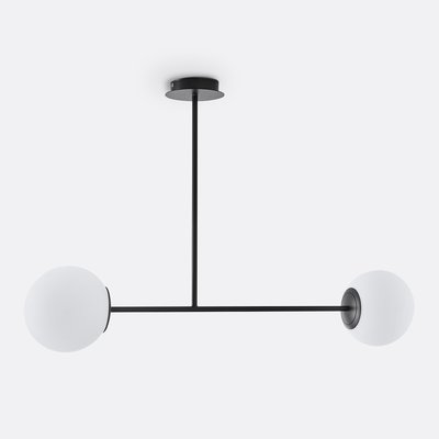 Suspension métal acier et verre opaline, Atea LA REDOUTE INTERIEURS