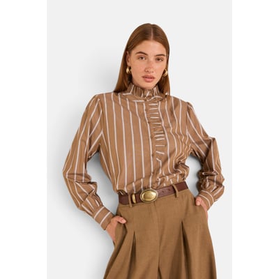 Blouse rayée à manches longues en coton SALIA Maison 123