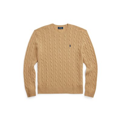 Pull col rond en laine et cashmere câblé POLO RALPH LAUREN