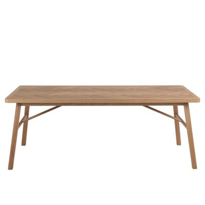 Table à manger rectangulaire en chêne L200 de style scandinave - WALY HELLIN, DEPUIS 1862