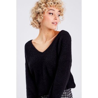 Pull noir femme grosse maille 2025