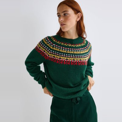 Pull col rond dégagé contenant de l'alpaga MONOPRIX
