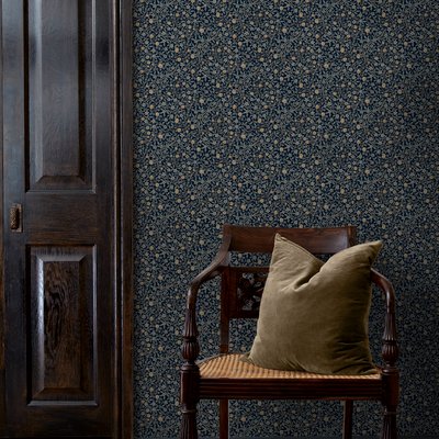 Papier peint fleuri Clover Midnight WILLIAM MORRIS AT HOME
