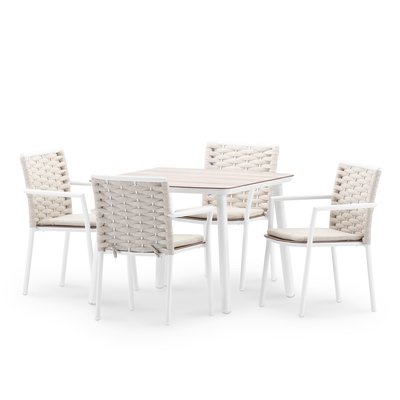 Salon de jardin, 4 chaises, MATILDA DEFORA HOME