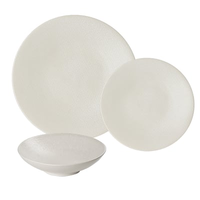Service d'assiettes   Blanc 18 pièces-VÉSUVIO TABLE PASSION