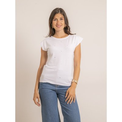 Tee-shirt Manches Courtes Strass Fania DONA LISA