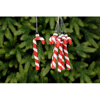 Set of 6 Candy Cane baubles SO'HOME