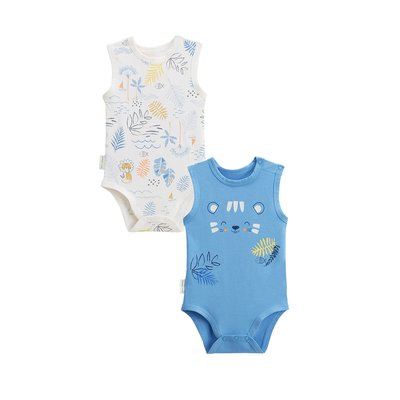 Lot de 2 bodies bébé sans manches Biscarosse PETIT BEGUIN