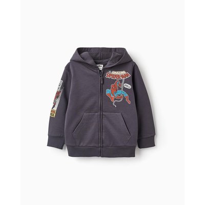 Sweatshirt Zipper 100% coton, matelassé, thème Spider-Man MARVEL SPIDERMAN ZIPPY