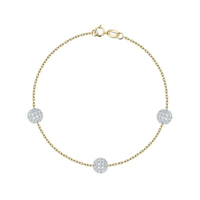 Bracelet en or 375 et cristal CLEOR