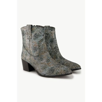 Bottines en cuir effet serpent, largeur H ULLA POPKEN
