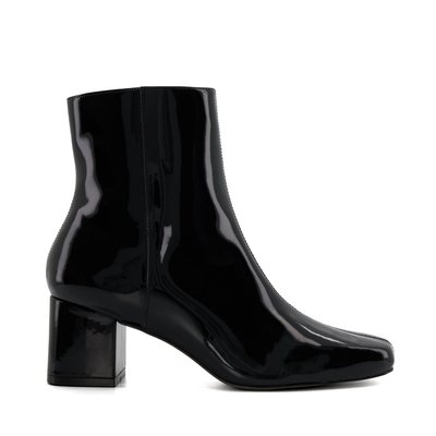 Bottines plissées en métal à talon carré - ONSEN DUNE LONDON