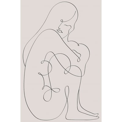 Tableau Pudeur line art HEXOA