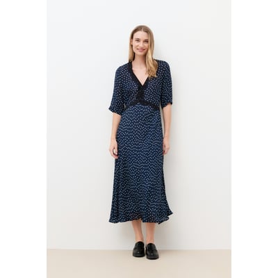 Robe longue cintrée col v RUMBA CAROLL