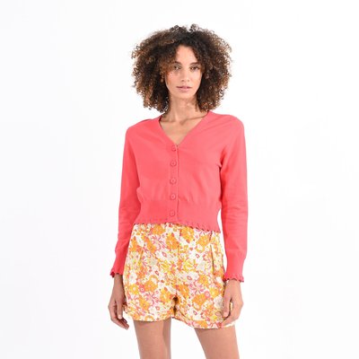Gilet boutonné col V bords festonnés MOLLY BRACKEN
