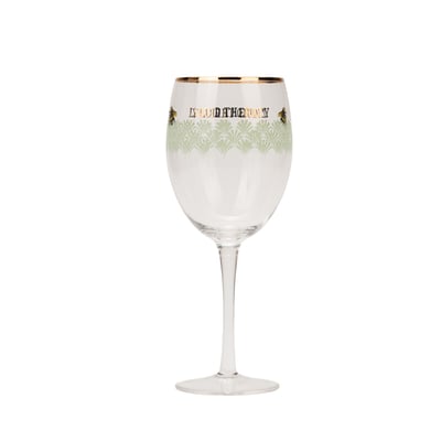 "Liquid Therapy" Bee Wine Glass YVONNE ELLEN
