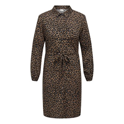Vestido estilo camisa leopardo ONLY CARMAKOMA