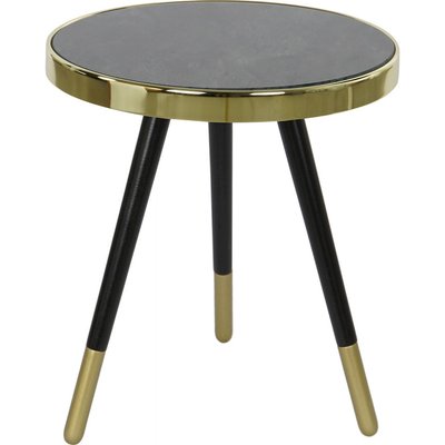 Table d'appoint en verre et acier, Glam RECOLLECTION