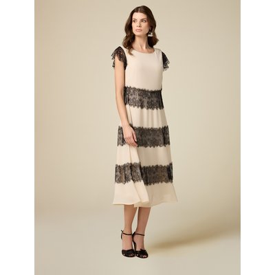 Robe mi-longue en georgette fluide OLTRE