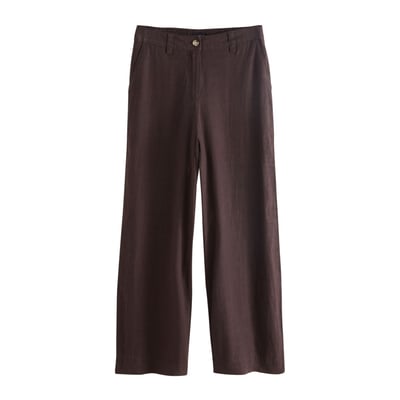 Pantalon large habillé en mélange de lin NEXT