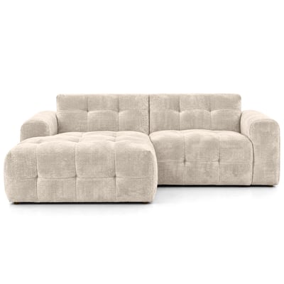 Canapé d'angle gauche en velours texturé, DIANE BEST MOBILIER