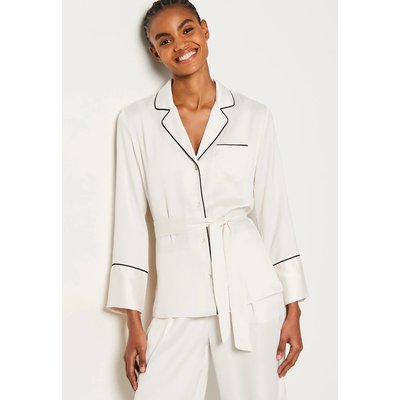 Chemise de pyjama satinée à nouer ELY ETAM