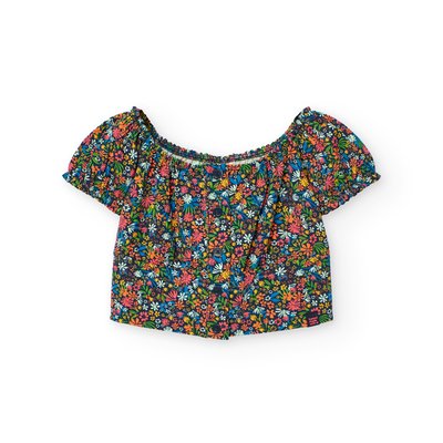 T-shirt boutonné avec imprimé fleurs BOBOLI