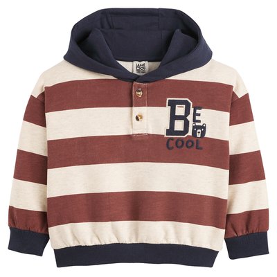 Striped Cotton Mix Hoodie LA REDOUTE COLLECTIONS