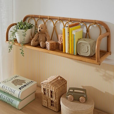 Aria Rattan Wall Shelf CUDDLECO