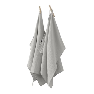 Lot de 2 essuie-mains Gaze de coton 50 x 70 cm lie de vin EDEN