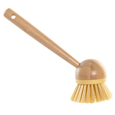 Brosse vaisselle bambou et plastique 7.5x7.5x22cm WADIGA