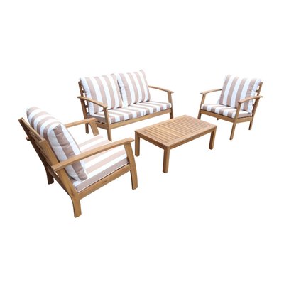 Salon de jardin bois d'acacia 4 places USHUAIA SWEEEK