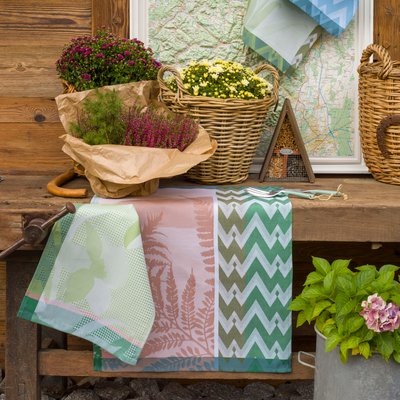 Torchon en Coton, LA VIE EN VOSGES LE JACQUARD FRANCAIS