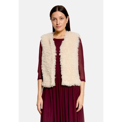 Veste sans manches en peluche unicolore VERA MONT