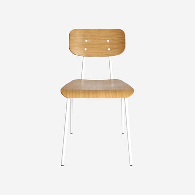 Chaise en chêne et pieds en acier laqué HESTER HABITAT
