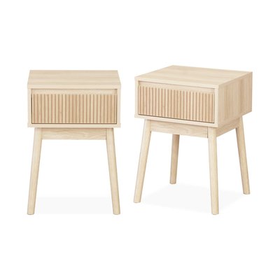 Table de chevet avec un tiroir (lot de 2) LINEAR SWEEEK