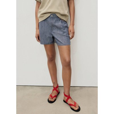 Short denim à pinces et rayures MANGO
