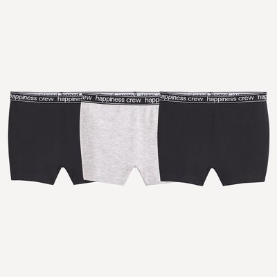 Set of 3 Plain Cotton Shorties LA REDOUTE COLLECTIONS