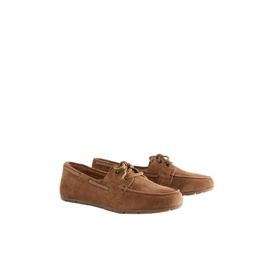 Chaussures bateau en cuir à bout rond NEXT