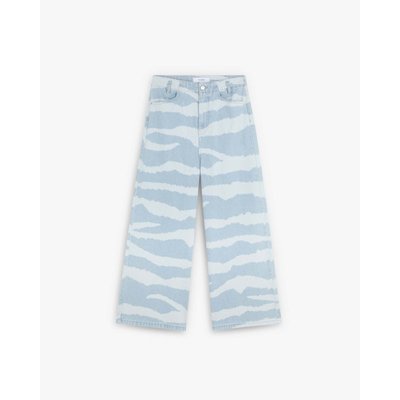 Pantalon en denim À cÔtÉ brodÉ scculotte SCALPERS