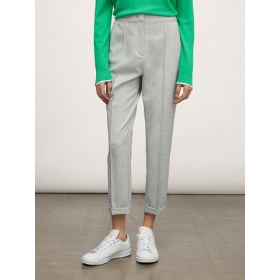 Pantalon REGULAR en tissu de viscose mélangée de couleur unie MOTIVI
