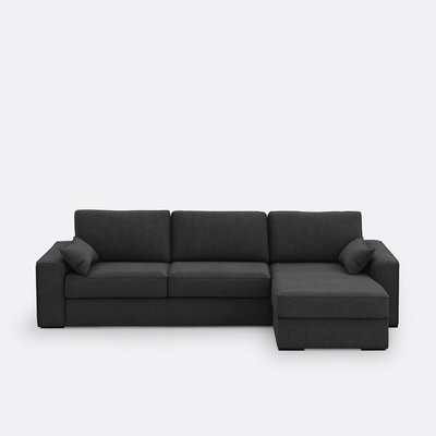 Hoekbank-bed in getextureerde stof, mousse, Cecilia LA REDOUTE INTERIEURS