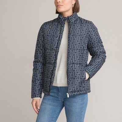 Graphic Print Short Padded Jacket ANNE WEYBURN